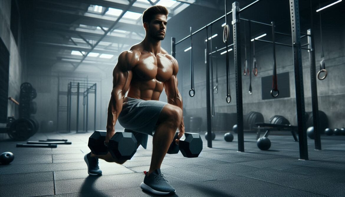 Farmer’s Walk Exercise Build Strength, Grip, and Endurance Person performing the farmer's walk exercise with heavy dumbbells, focusing on full-body strength and endurance.