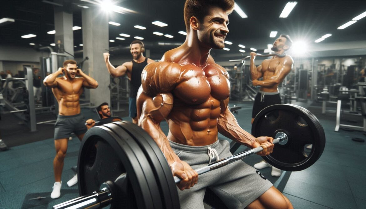 Power Hypertrophy Adaptive Training (PHAT) Method Individual performing a heavy deadlift in the gym, following the Power Hypertrophy Adaptive Training (PHAT) method for strength and muscle growth.