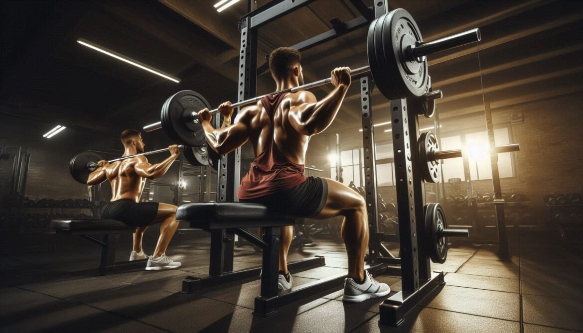 Push-Pull-Legs (PPL) Workout Program Person performing a barbell squat in a gym as part of a Push-Pull-Legs (PPL) workout program for balanced muscle growth.